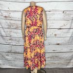 Jessica London Size 26W Pink - Floral Print V-Neckline Dress w/ Tie Belt Photo 2