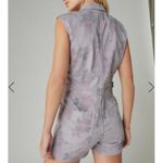 Lucky Brand x Laura Ashley Floral Sleeveless Coverall Short Denim Romper Small Photo 1