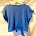 Zaful Tie Knot Blue Cropped Blouse - Small (US4) NWOT Photo 4