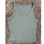 Dazy Tank Crop Top Boatneck ~ Green Ribbed ~ Size Medium Photo 0