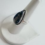 SUNSET Sodalite Genuine Stone 925 Sterling Silver Ring Blue Photo 2