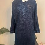 Leggiadro Navy Sequin Jacket Blue Size 10 Photo 3