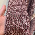 Arizona Jeans Arizona Juniors Maroon Cream Stretchy Long Sleeve Fall Fringe Sweater Cardigan L Photo 3