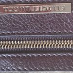 ELLIOTT LUCCA Leather brown Woven Envelope Rectangle Flip Handbag Clutch purse Photo 4