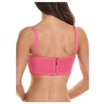 KATE SPADE New York Smocked Underwire Bralette Bikini Top Size Medium Pink Photo 1