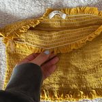 yellow smocked tube top Photo 4