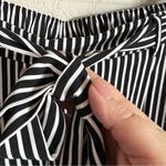 Maison Jules NWT Julliet Black White Striped Wide Leg Capris Photo 5