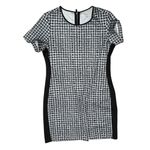 Reed Size Large Black White Geometric Print Dress Short Sleeve City Modern Style Photo 9
