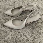 Guess Ivory Slingback Snake Skin Heels Size 7.5 Photo 9