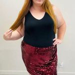 Chic Soul Red Sequin Skirt - Size 3X Photo 0