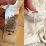 Free People Rachel Silky Top Ivory V-Neck Slinky Jersey Cropped Medium NWOT Photo 9