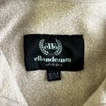 Ellandemm J’Adore L’amour French Toile Half Zip Beige Pullover Sweatshirt Black Photo 4