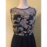 Small‎ Candallite Black Maxi Dress Gold Floral Embroidered whimsi goth Y2K fairy Photo 1