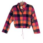 American Eagle Fuzzy Sherpa Plaid
Quarter Zip Ladies Sz XS Top Photo 1