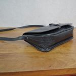 Vintage Albi Black Textured Leather Crossbody Purse Photo 8