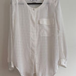 Yves St. Clair Sheer Vintage Blouse | Size 8 | Romantic Feminine | Coquette White Photo 0