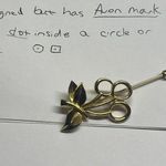 Avon Costume Brooch Stick Lapel Pin Gold Tone / Cherry Fruit Photo 5