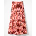Boden USA Boden Thea Floral Tiered Cotton Maxi Skirt Size US14R Bohemian Cottagecore Photo 1