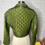 Boutique NEW Leather Quilted Cropped Jacket Photo 7