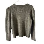 J Crew Stretch Merino Wool Cable Knit Crewneck Sweater Medium Women’s Gray BB408 Photo 2