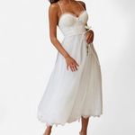 Selfie Leslie  Sweetheart Chiffon Midi Angelic Bridalcore Romantic Dress XS NEW Photo 2