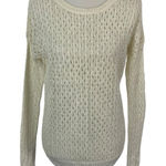 Sea Bleu Women’s Sweater Crochet XS White Long Sleeve Oversized Cottagecore Photo 0