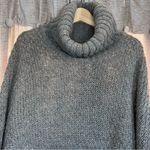 Berretti Gray Knit Turtleneck Batwing Sleeve Sweater Size Large Photo 2