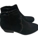 Krush  Suede Studded Black Ankle Booties Photo 0