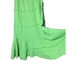 Soft Surroundings Green Tiered Maxi Skirt Size S Photo 3