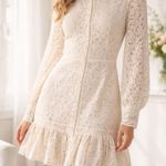 Veronica Beard Hilda Ivory Lace Long Sleeve Dress Photo 0