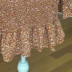 Boutique Floral Print Smocked Long Sleeve Ruffled Dress NWT Pink Size L Photo 10