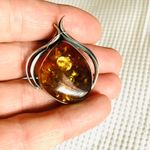 Handmade Beautiful REAL BALTIC AMBER brooch/ pendant ☀️☀️☀️ Photo 9
