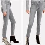 AGOLDE Nico High-Rise Skinny Jeans Washed Gray Black 25 Excellent Condition Photo 3