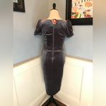 Pinup Girl Laura Byrnes Lilith Velvet Wiggle Dress in Charcoal Sz M NWT Gray Size M Photo 3