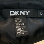 DKNY Vintage 80s/90s Black & Cream Cotton Mandarin Collar Coat Photo 3