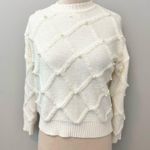 Nanette Lepore  Pearl Accent Cream Sweater small Photo 2