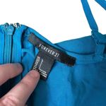 Forever 21  Blue Sleeveless V Neckline Wide Leg‎ Jumpsuit Size L Photo 6