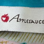 Applesauce teal blue satin peacock floral silk Photo 1