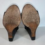 Vince Kara black Leather Cutout open toe wedge sandals size 6M Photo 11