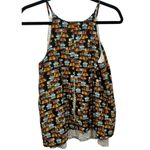 Anthropologie Porridge Suitcase Print Layered Split Back Tank Top S Black Photo 8