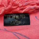 Splatter Paint Scarf Pink Fringe Eclectic Square Art to Wear Funky Colorful Photo 2