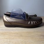 SAS Metro Loafers Women 12 WW Double Wide Bronze Metallic Horsebit Comfort Shoes Brown Photo 1