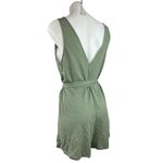 ZARA  Green Sleeveless V-Neck Belted Tie Waist Pull On Jumpsuit Romper Shorts M Photo 1