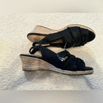 Bella Vita Bella‎ Vita Women’s black brown rope wedges strappy peep toe heel size 8M Photo 3