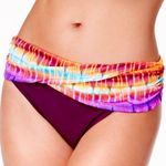 Bleu Rod Beattie New.  Multicolored sarong bikini bottom. 14 Photo 2