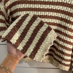 Mango MNG Cream & Brown Stripe Sweater Photo 5