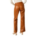 Free People Free‎ People Uptown High Waist Faux Leather Flare Pants in Brown Sz 12 Photo 3