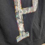 PINK - Victoria's Secret  RARE Black Holographic Rainbow Sequin P Zip Sweater, Large Photo 5