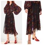 Farm Rio Wild Mix Mixed-Print Fringe Midi Skirt Photo 1