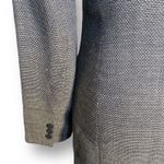 DKNY Y2K Longline Navy Textured Blazer Wool Career Office Minimalist Jacket Photo 8